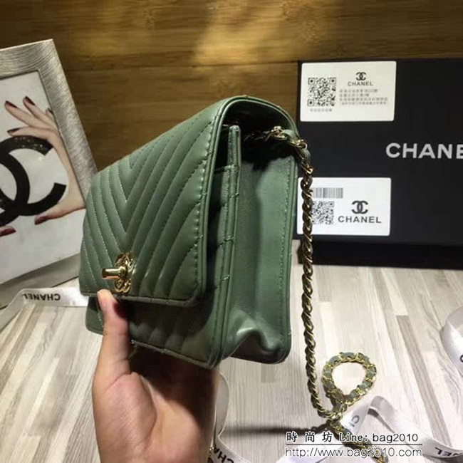 香奈兒CHANEL V982新款新顏色專櫃品質羊皮鏈條小包 DSC1253